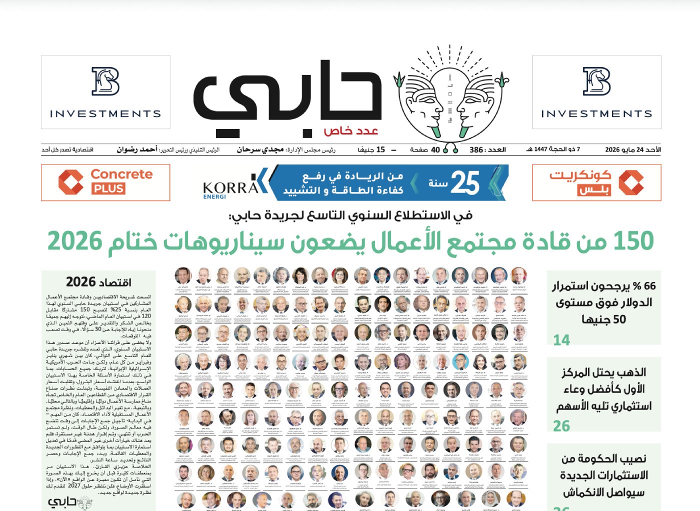 العدد 386.. الاستطلاع السنوي التاسع لجريدة حابي